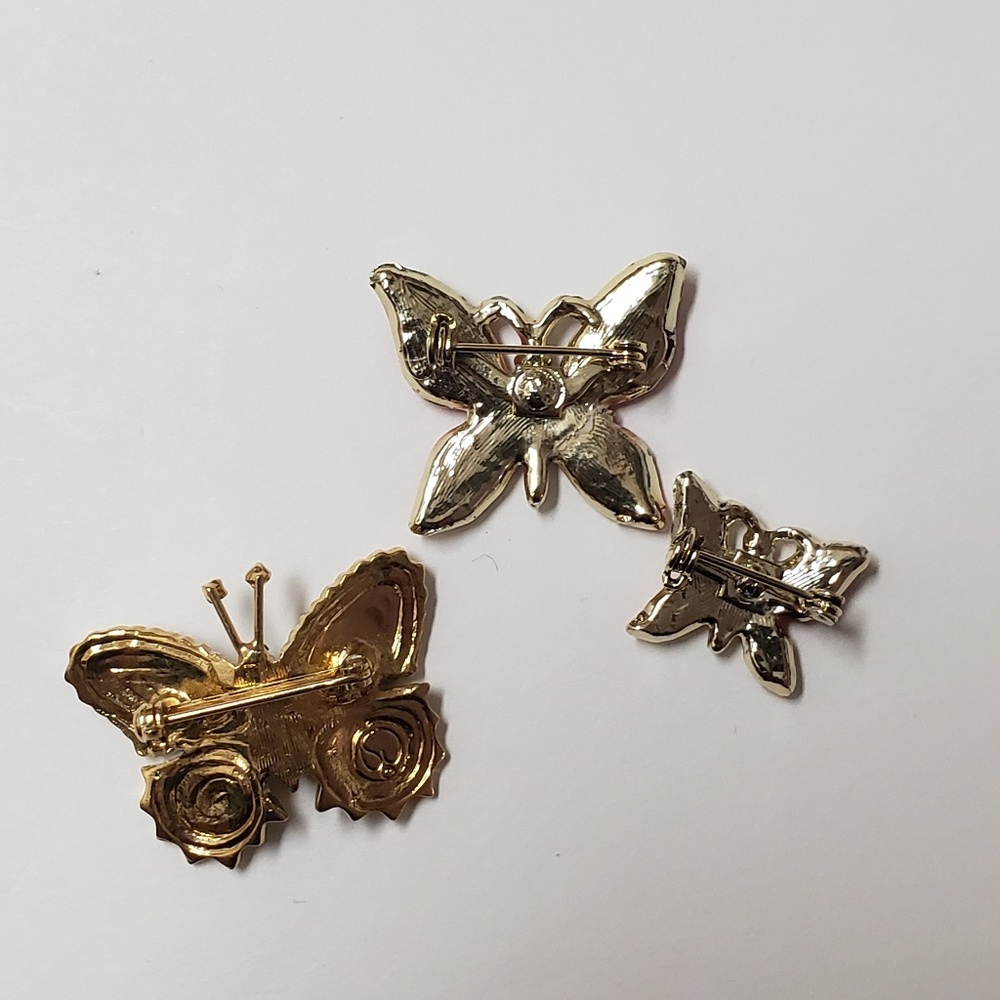 Butterfly Enamel Brooch set, 3 Pins, Wholesale - Picture 4 of 7